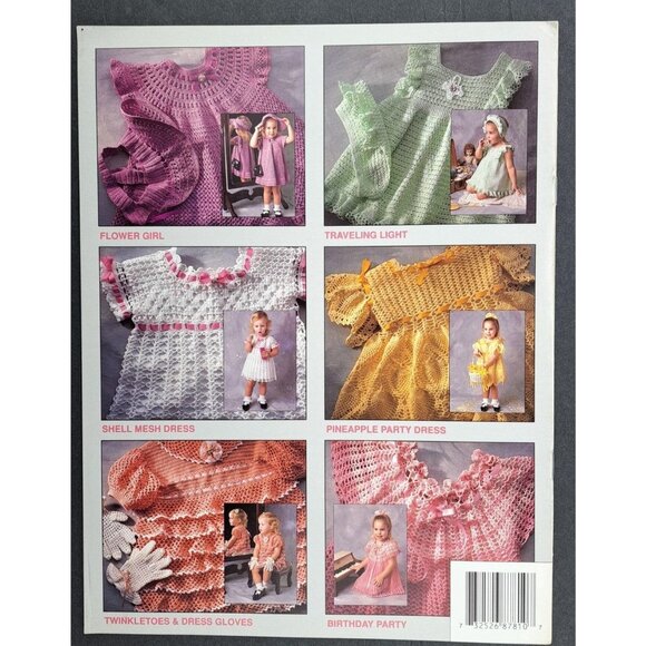 Vintage Annie's Attic Little Miss Crochet Dress Pattern Booklet 87H10 Young Girl - Picture 2 of 3